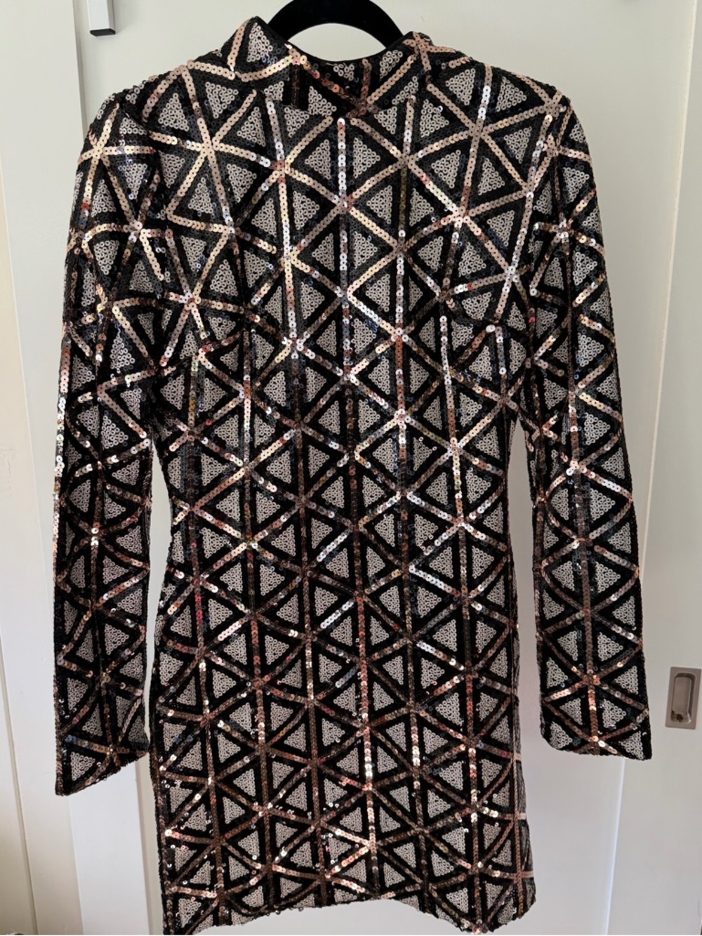 Lulu's long sleeve sequin dress